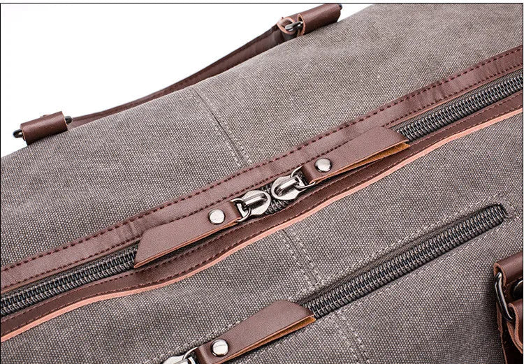 Men PU Leather Outdoor Luggage  Bag Large Capacity Shoulder Equestrian bag . Ghoddosh
