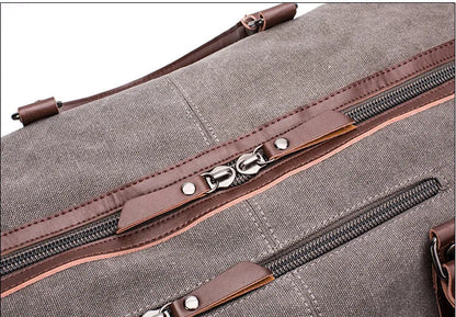 Men PU Leather Outdoor Luggage  Bag Large Capacity Shoulder Equestrian bag . Ghoddosh