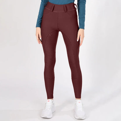 Horse Riding Pants  Women Equestrian  Full Seat Silicone Breeches - Ghoddosh