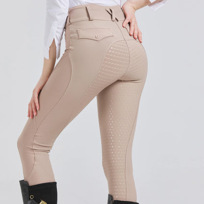 Professional horse riding anti-slip Breeches / quick-dry tight-fitting pants for Equestrian Activities . Ghoddosh