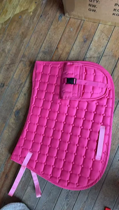 Horses shock absorbent , sweat absorbent  saddle pad With a pocket - ghoddosh.com