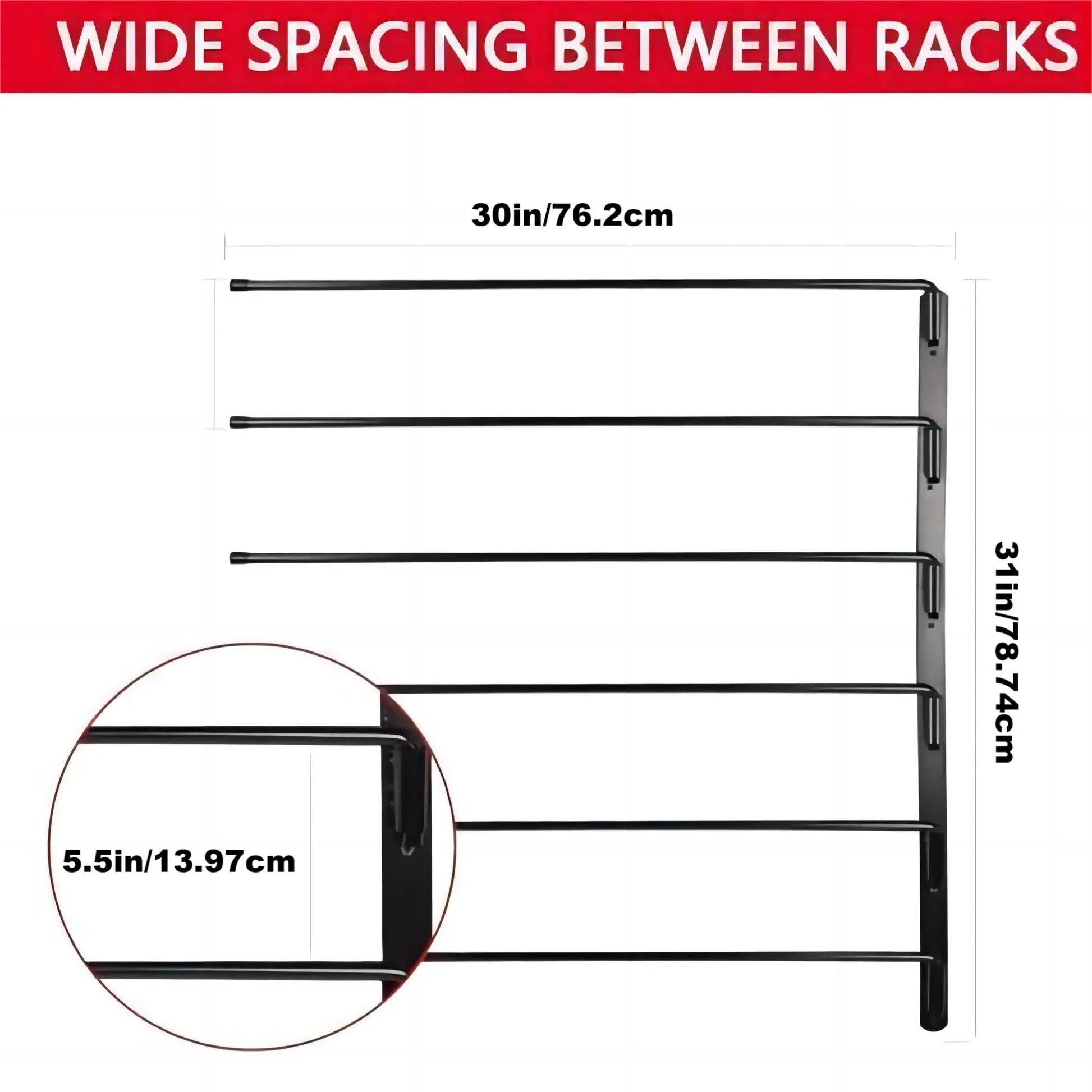 Saddle Pad Rack 6 Bar Wall of  Horse Blanket Holder -180 Degree Swivel with Extra Long Arms . Ghoddosh 