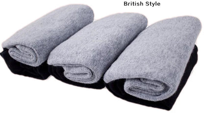 3 Pairs  high  Quality Men's Equestrian Socks - Combed Cotton Classical Gray Socks @ ghoddosh.com