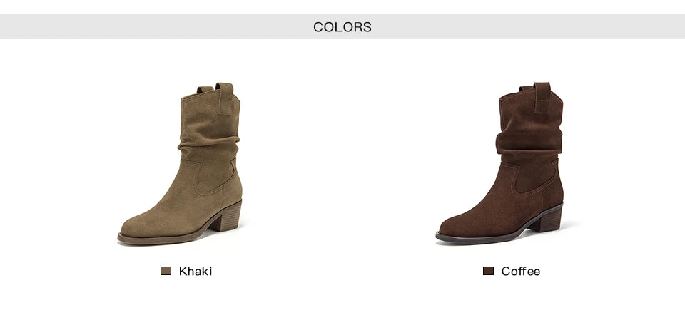 Classy Elegant  Women Suede Ankle Boots - Pointed Toe  Ladies  Handmade Half Boots - ghoddosh.com