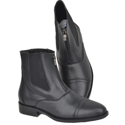 Men New Horse Riding  half Boots Customized High Quality Zipper Shoes - Ghoddosh