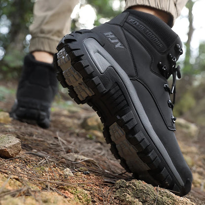 Top Leather Men's  Breathable  Boots , Outdoor Men Non-slip  Ankle Boots - Ghoddosh