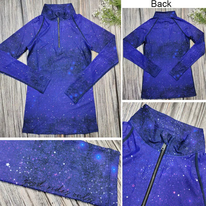 Western Zipper Horseback , Long Sleeve  Equestrian Tops