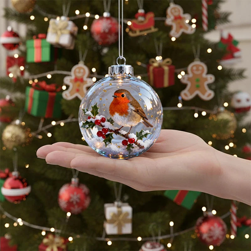 Nature's Birds Clear Christmas Ornament, Hummingbird Christmas Tree Ornaments @ghoddosh.com