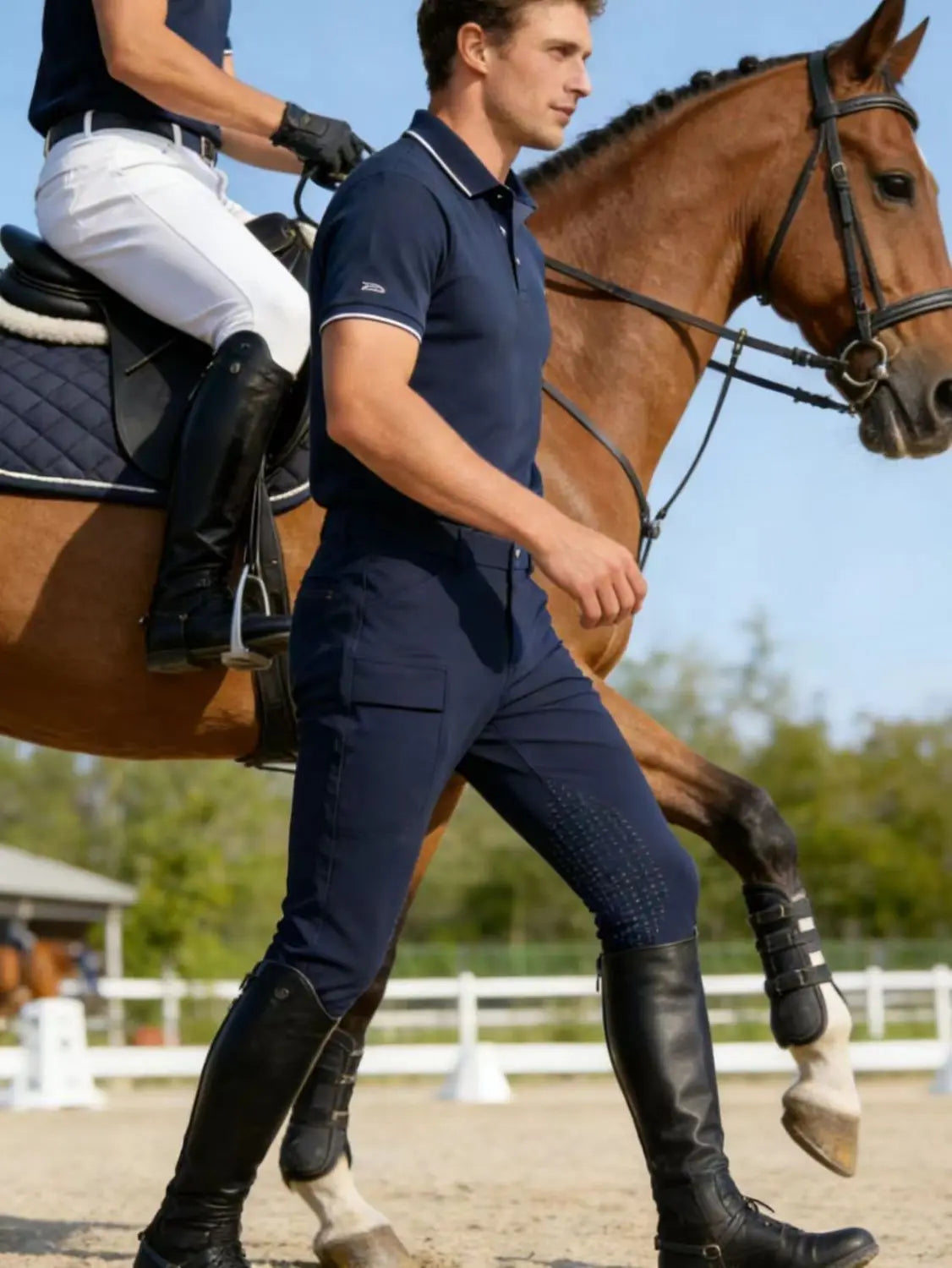Men’s Silicone Knee Patch Riding Breeches – Breathable, Quick-Dry Equestrian Pants @ ghoddosh.com