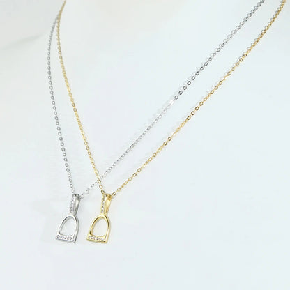 Solid 925 Sterling Silver Horseshoe Necklace @ ghoddosh.com