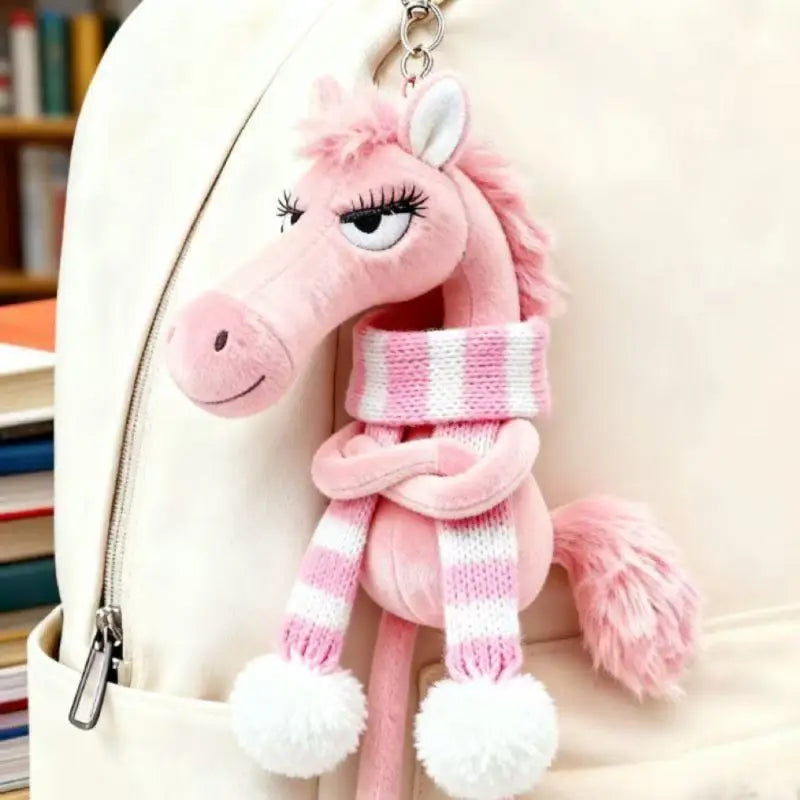 2026 New Black Horse Backpack Ornament / Plush Keychain Back Bag Cartoon Décor @ghoddosh.com