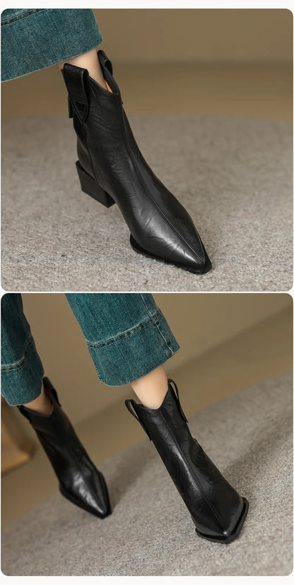 2025 Pointed Toe Women Western Cowgirl Boots - Ghoddosh