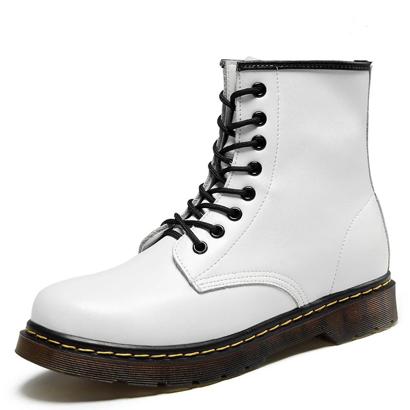 Men Genuine Leather Classic Boots - British Style Riding Short Ankle Boots -ghoddosh.com