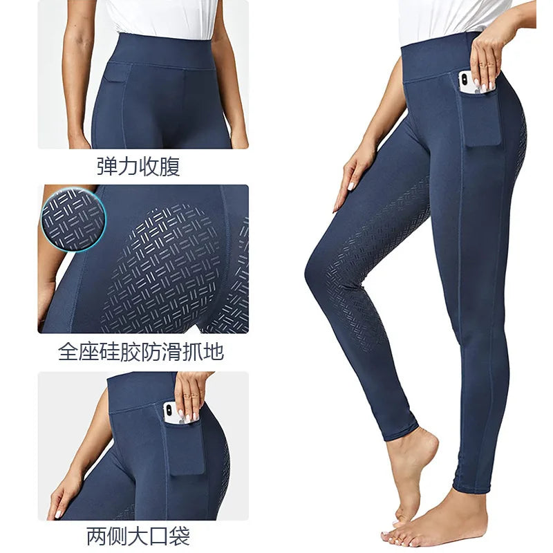 New 2025 Women Equestrian Pants - Full Seat Silicone High Elasticity Riding Pants - ghoddosh