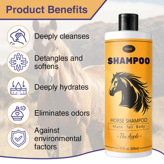 Apple-Scented Gentle Moisturizing Horse Shampoo for Mane , Tail and Full Body @ ghoddosh.com