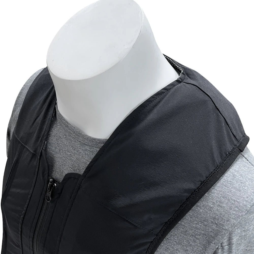 Black and gray life Equestrian vest on a white background , ghoddosh.com