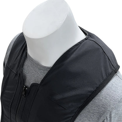 Black and gray life Equestrian vest on a white background , ghoddosh.com