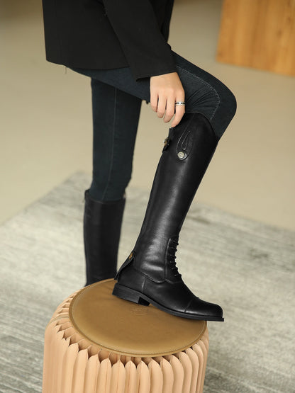 Equestrian  Non-Slip - Plush Inside Horse Riding  Leather  Boots  ghoddosh.com