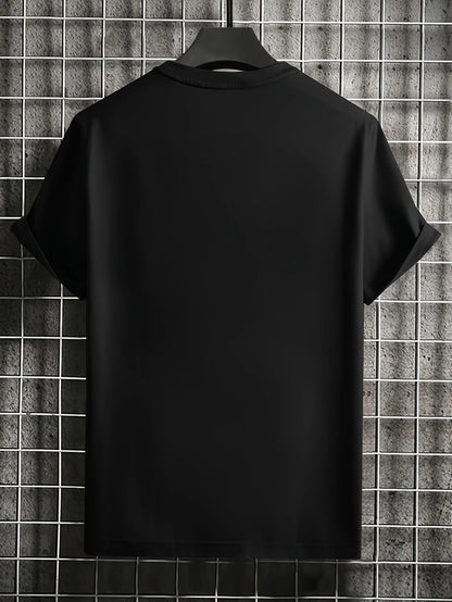 Men's  pure cotton fashionable casual  running horse pattern T- Shirt  - Ghoddosh