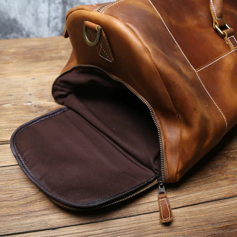 Vintage Genuine Leather Men's Equipment  Bag - Ghoddosh