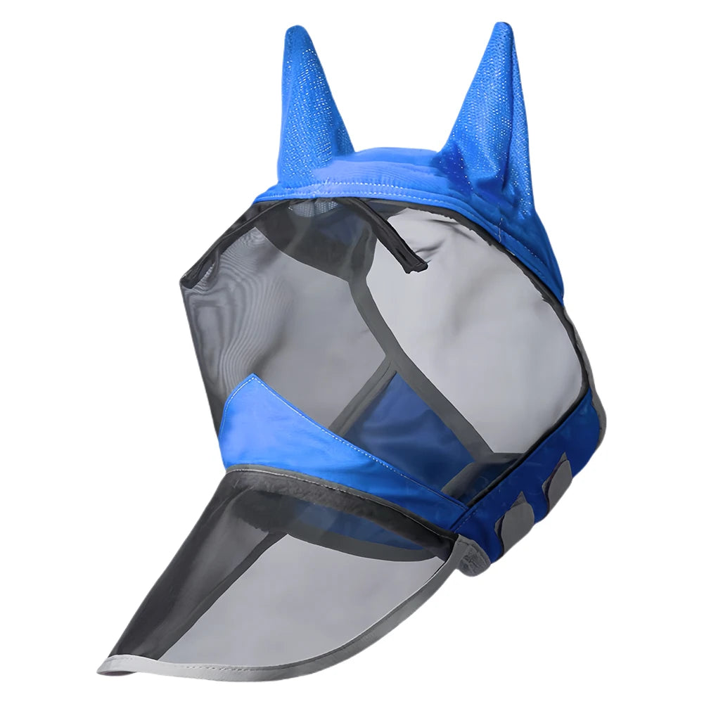 Anti-Mosquito Horse Full Face Protection /  Anti-Worms Mesh Mask with Nasal Cover @ ghoddosh.com