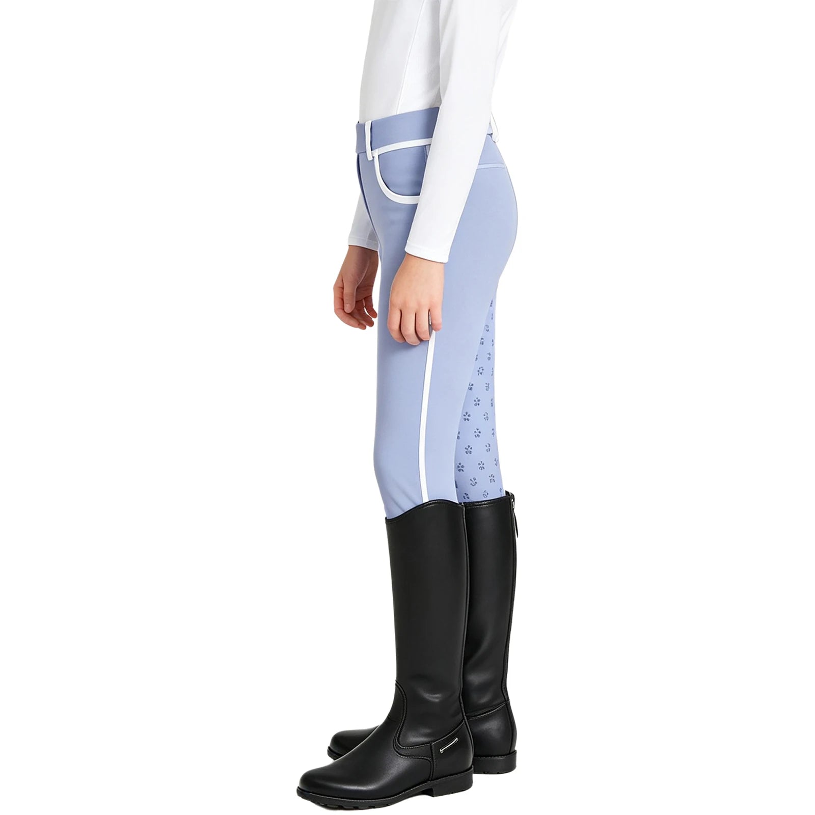 Girls Full Seat Equestrian Leggings  Non-Slip Horse Riding Pants with Pockets @ ghoddosh.com
