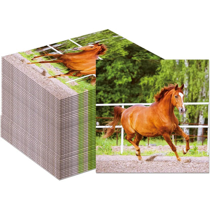 20 / 40 / 60 / 80 / 100 PCS of  Horse Party Paper Napkins