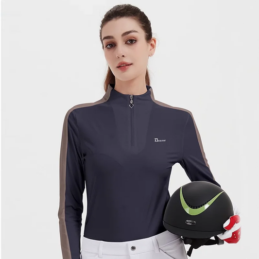 Equestrian Breathable Sun Protection Tops ,  Horse Riding Summer Shirts For Women  @ ghoddosh.com