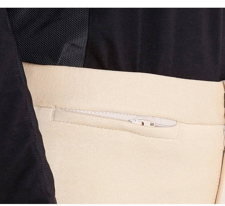 Winter Knitted Half-Leather Equestrian Breeches with Single Zipper @ ghoddosh.com