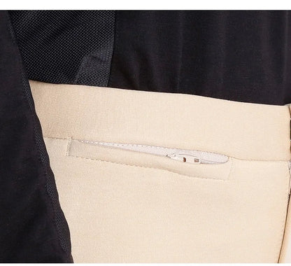 Winter Knitted Half-Leather Equestrian Breeches with Single Zipper @ ghoddosh.com