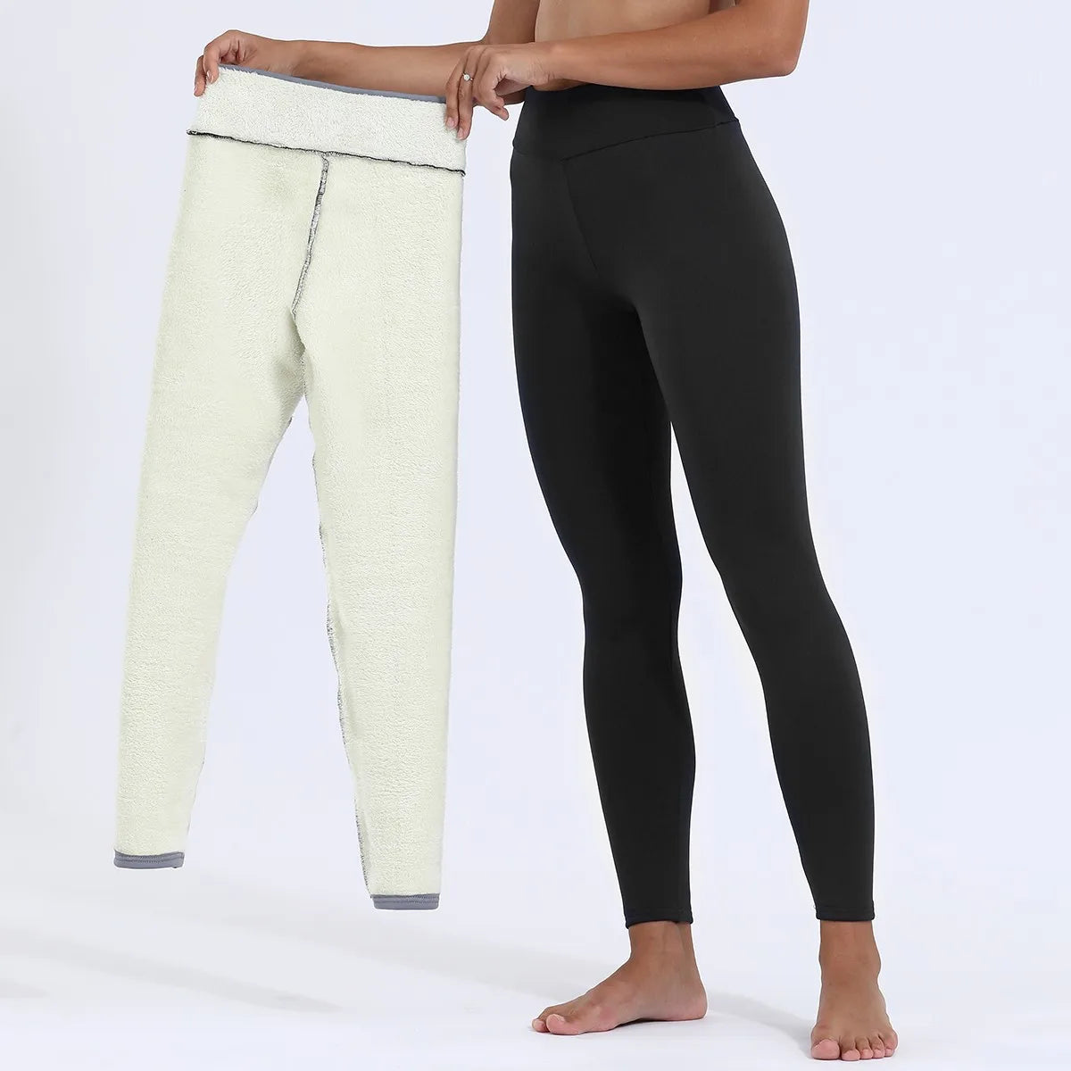 Women Leggings, Seamless High Waist Thick Padded Thermal Tight Riding Pants - ghoddosh.com