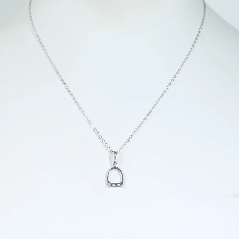 Solid 925 Sterling Silver Horseshoe Necklace @ ghoddosh.com