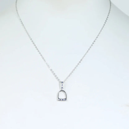 Solid 925 Sterling Silver Horseshoe Necklace @ ghoddosh.com