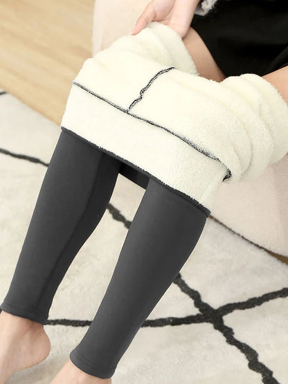 Women Leggings, Seamless High Waist Thick Padded Thermal Tight Riding Pants