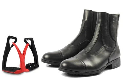 Unisex Equestrian Boots , Cowhide Leather ,Non-Slip, Shock-Absorbing & Breathable Horse Riding  Ankle Boots @ ghoddosh.com