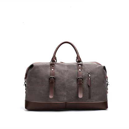 Men PU Leather Outdoor Luggage  Bag Large Capacity Shoulder Equestrian bag . Ghoddosh