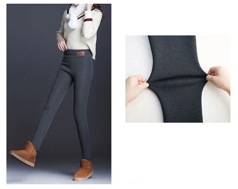 Women Leggings, Seamless High Waist Thick Padded Thermal Tight Riding Pants - ghoddosh.com