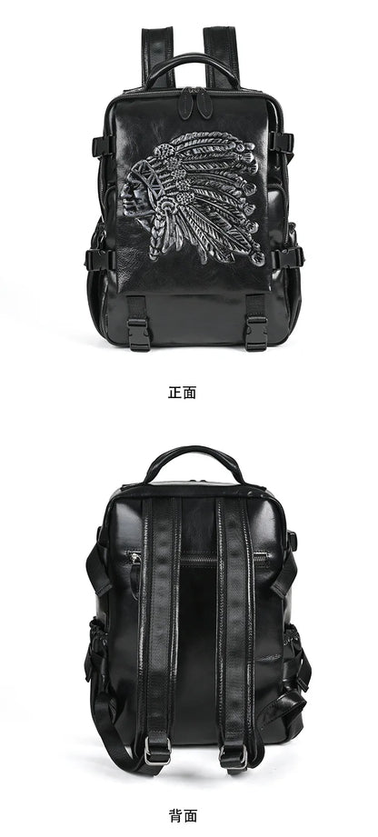 2025 New Handmade Backpack Genuine Leather Cowhide Backpack . Ghoddosh 