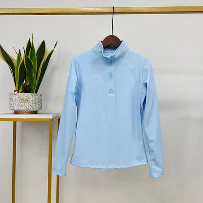 Western Zipper Horseback , Long Sleeve  Equestrian Tops