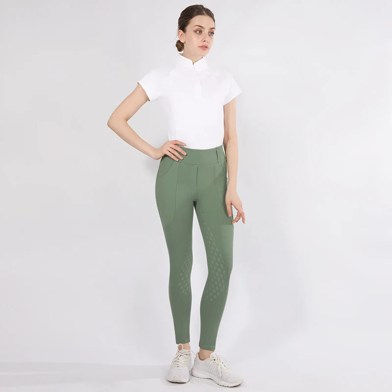 Western Full Seat  Horse Riding Tights with Pocket  - Ghoddosh