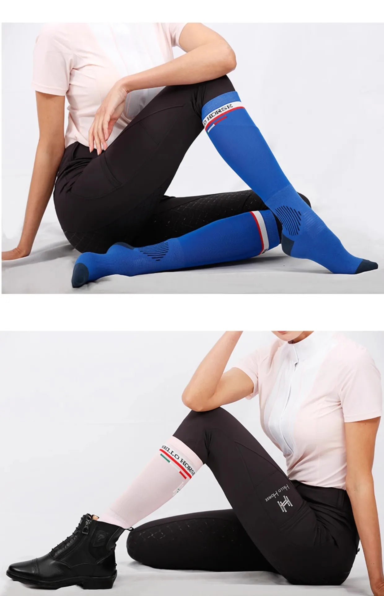 Hello Horse Equestrian  Socks - Breathable , Non-Slip , Antibacterial and Moisture-Absorbent Riding Socks @ ghoddosh.com
