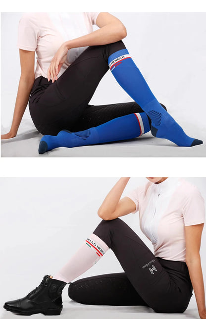 Hello Horse Equestrian  Socks - Breathable , Non-Slip , Antibacterial and Moisture-Absorbent Riding Socks @ ghoddosh.com