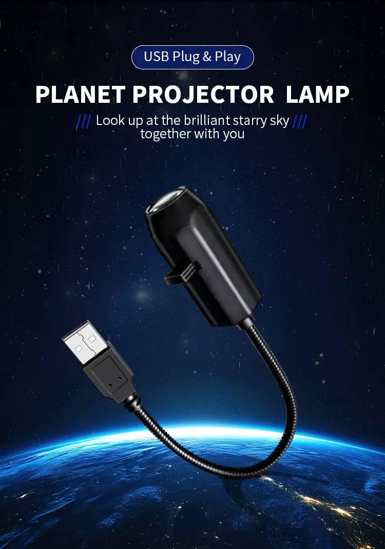 USB-Powered LED Night Light with 10 Christmas Patterns / 360°Rotation @ ghoddosh.com