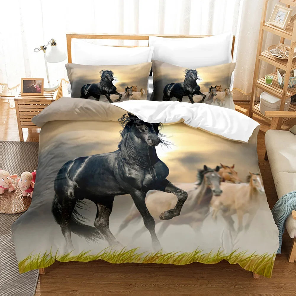 European Style Luxury 3D King Double Bedding Set  Linen Comfortable Duvet Set @ ghoddosh.com