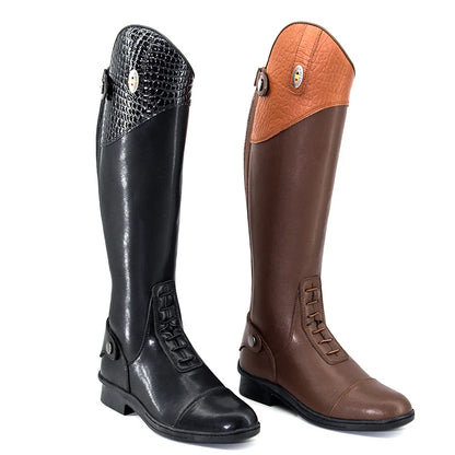 Genuine Leather Professional Equestrian Boots /Horse Riding Cowhide Long Boots