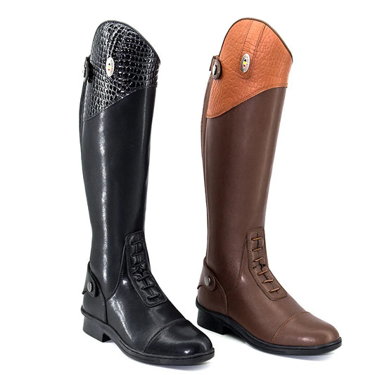 Genuine Leather Professional Equestrian Boots /Horse Riding Cowhide Long Boots