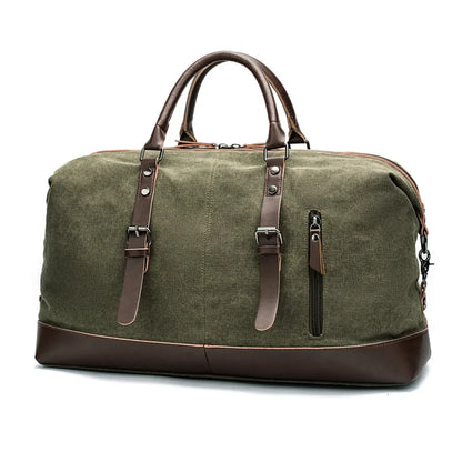 Men PU Leather Outdoor Luggage  Bag Large Capacity Shoulder Equestrian bag . Ghoddosh