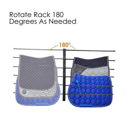 Saddle Rack Wall Mounted Horse Tack Storage , Swinging Blanket Rack