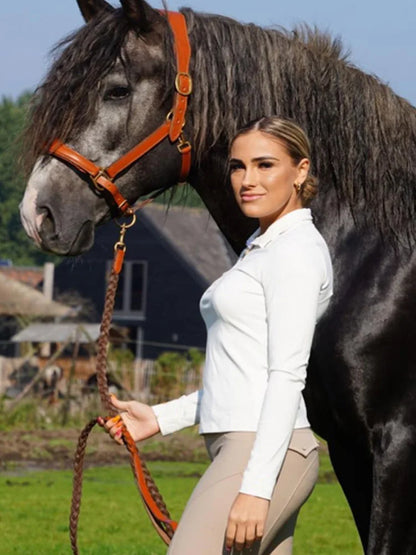Burgundy Horse Riding T-Shirt / Women Soft Equestrian Long Sleeve Tops / Available in colors - Ghoddosh.com