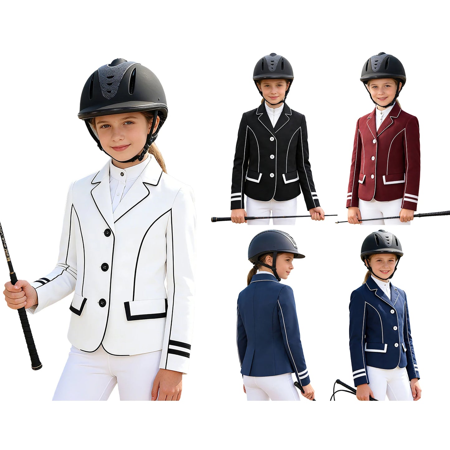  Children  Horse Riding Blazer  Equestrian Long Sleeve Blazer @ ghoddosh.com